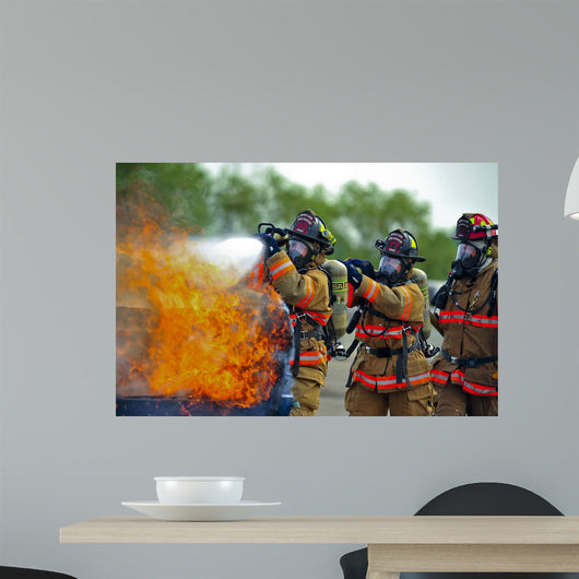 Firefighters Put out Fire Wall Decal