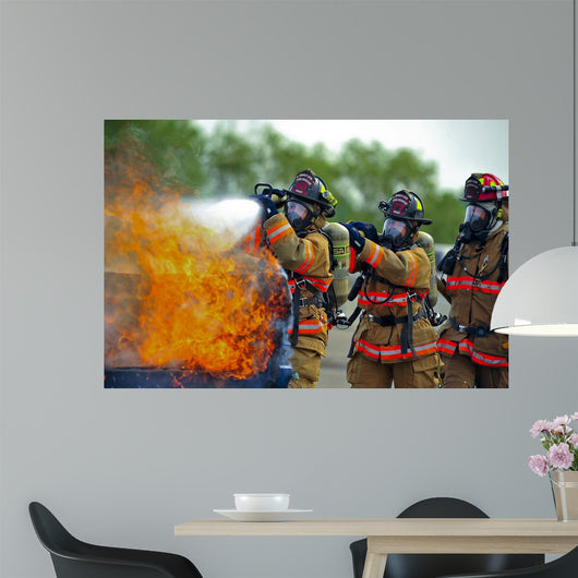 Firefighters Put out Fire Wall Decal