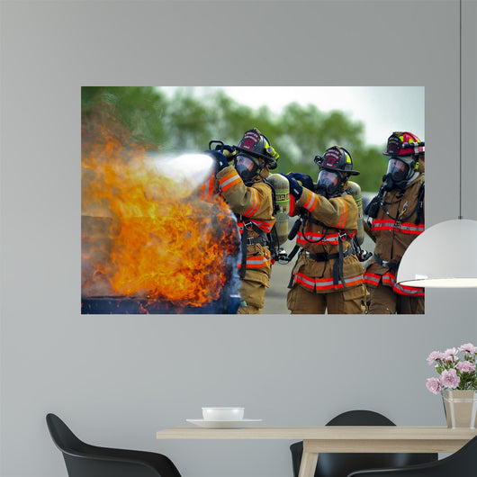 Firefighters Put out Fire Wall Decal