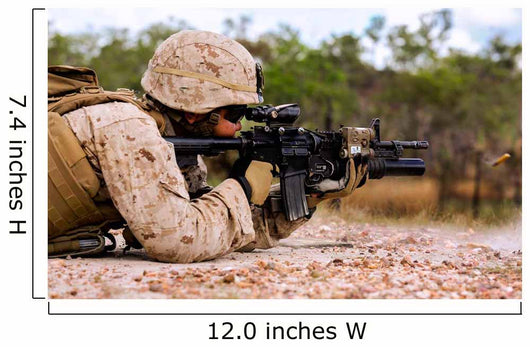 Us Marine Fires Rounds Wall Decal