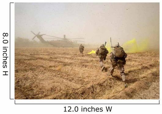 Us Marines Sprint across Wall Decal