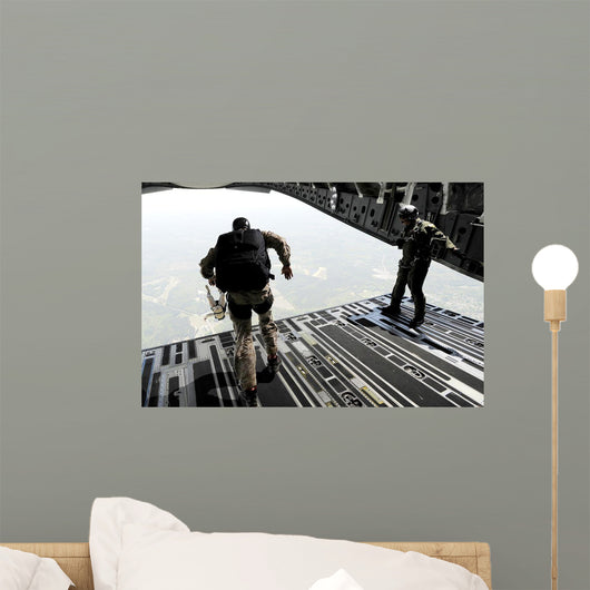 Navy Seals Jump from Wall Decal Design 3