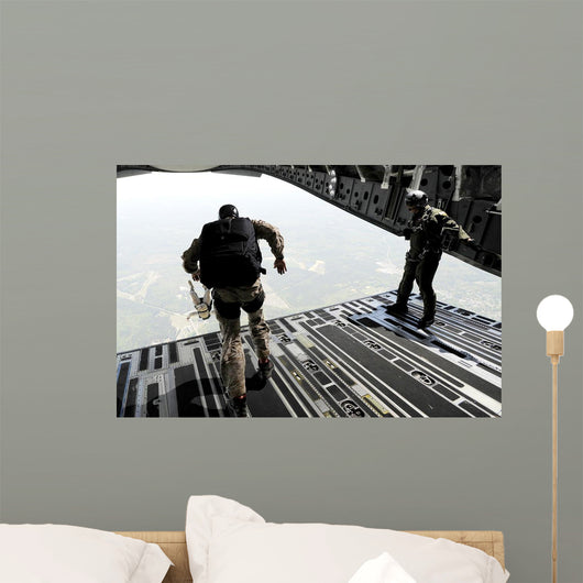 Navy Seals Jump from Wall Decal Design 3