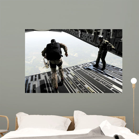 Navy Seals Jump from Wall Decal Design 3