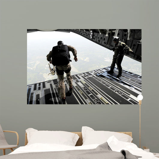 Navy Seals Jump from Wall Decal Design 3