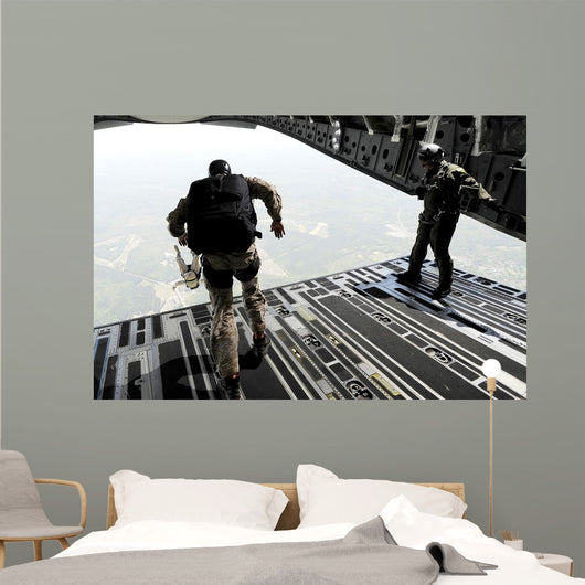 Navy Seals Jump from Wall Decal Design 3