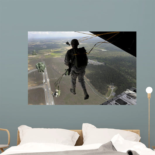 Airmen Jump out Hc-130p Wall Decal