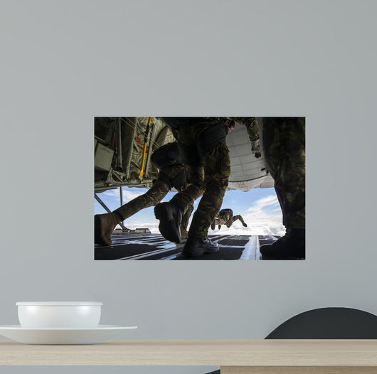 Romanian Paratroopers Perform Halo Wall Decal