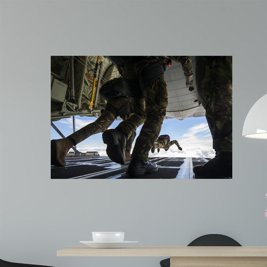 Romanian Paratroopers Perform Halo Wall Decal