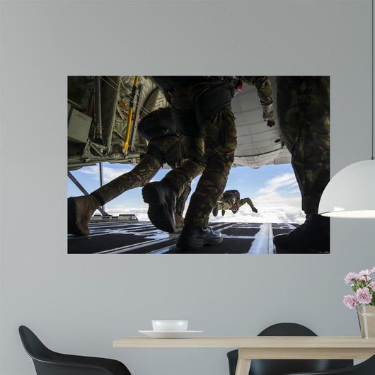 Romanian Paratroopers Perform Halo Wall Decal
