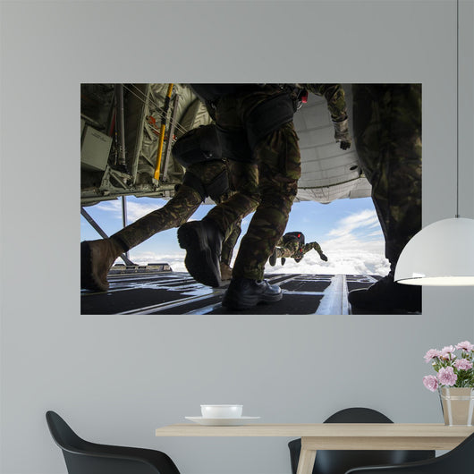 Romanian Paratroopers Perform Halo Wall Decal