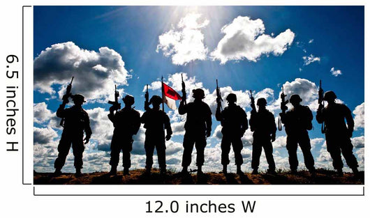 Silhouette Soldiers from Us Wall Decal