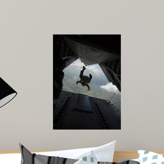 Philippine Army Soldier Jumps Wall Decal