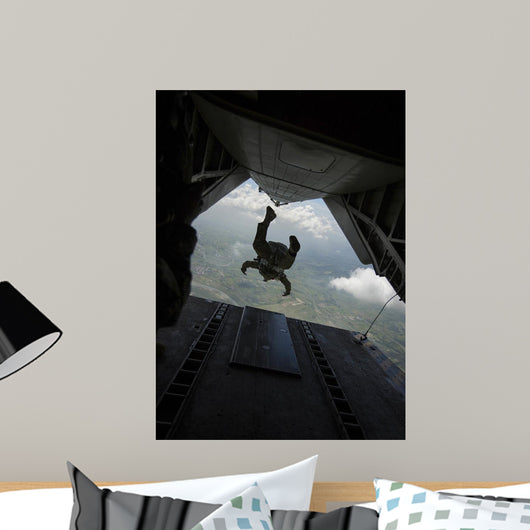 Philippine Army Soldier Jumps Wall Decal