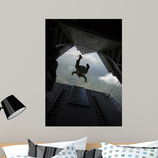 Philippine Army Soldier Jumps Wall Decal