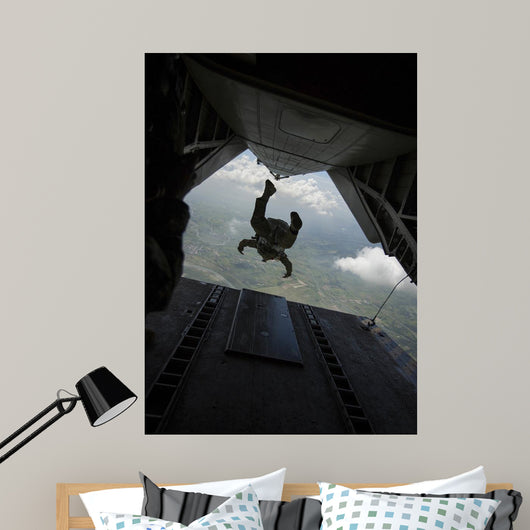 Philippine Army Soldier Jumps Wall Decal