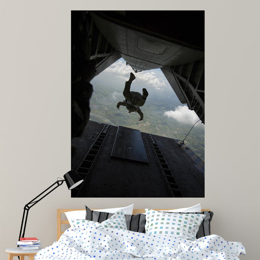 Philippine Army Soldier Jumps Wall Decal