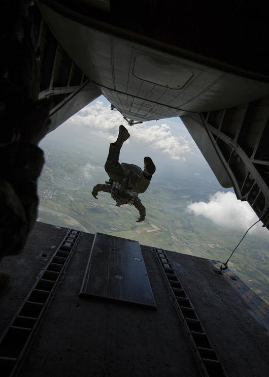 Philippine Army Soldier Jumps Wall Decal