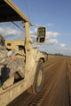 Humvee Driving down Dirt Wall Decal
