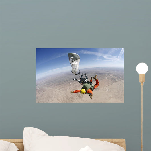 Military Freefall Parachutist Deploys Wall Decal