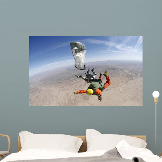 Military Freefall Parachutist Deploys Wall Decal