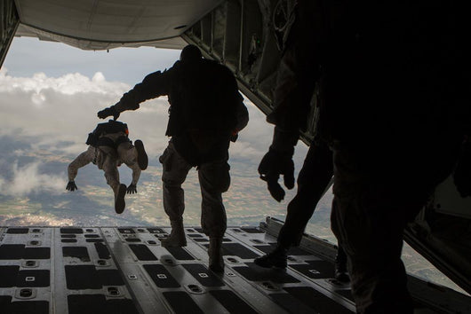 Paratroopers Jump out Kc-130j Wall Decal Design 1