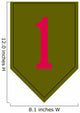 1st Infantry Division Shoulder Wall Decal