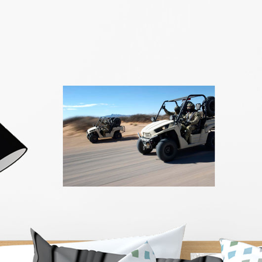 Us Soldiers Drive Multiple Wall Decal