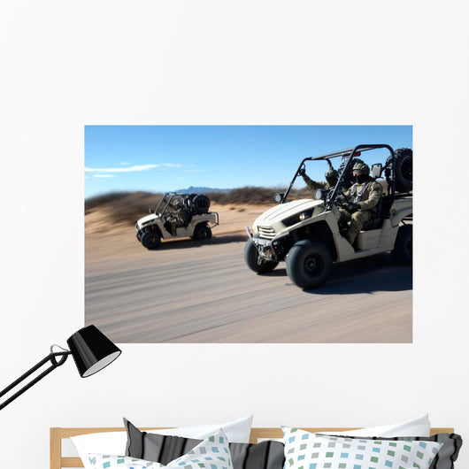 Us Soldiers Drive Multiple Wall Decal