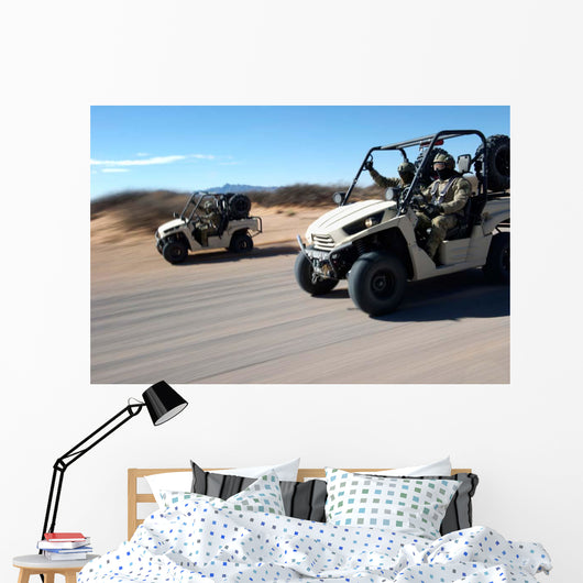 Us Soldiers Drive Multiple Wall Decal
