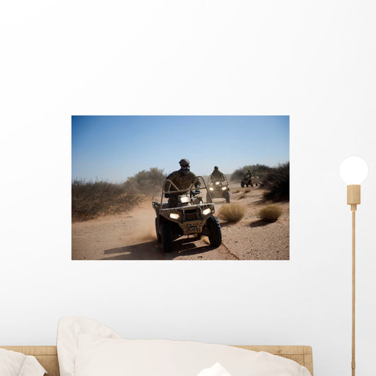 Us Soldier Performs Off-road Wall Decal