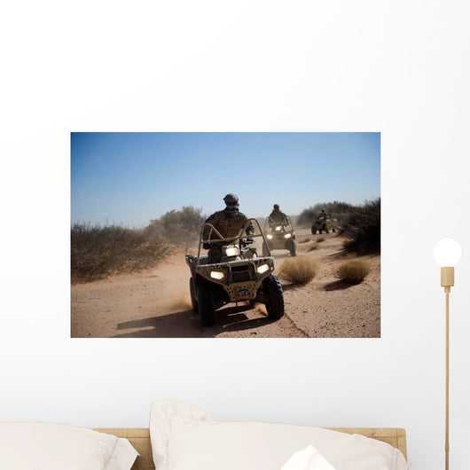 Us Soldier Performs Off-road Wall Decal