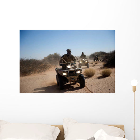 Us Soldier Performs Off-road Wall Decal