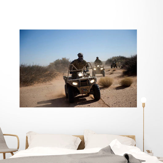 Us Soldier Performs Off-road Wall Decal