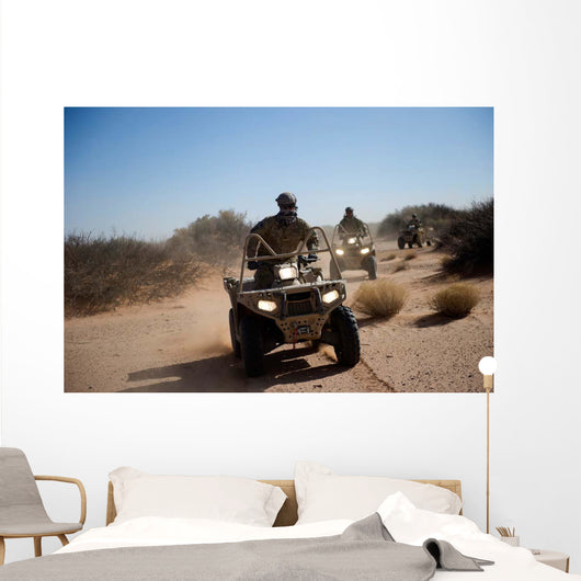 Us Soldier Performs Off-road Wall Decal