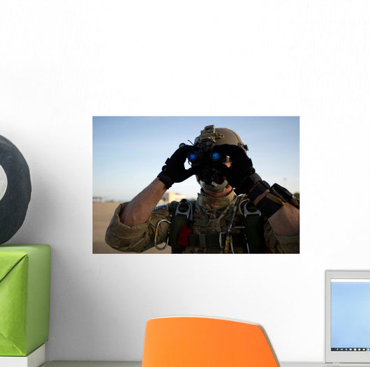 Green Beret Checks Attached Wall Decal
