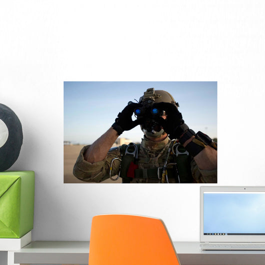 Green Beret Checks Attached Wall Decal