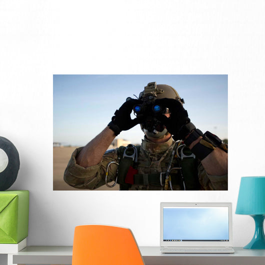 Green Beret Checks Attached Wall Decal
