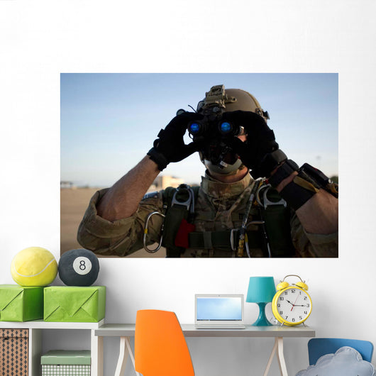 Green Beret Checks Attached Wall Decal