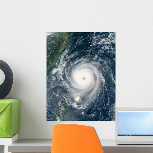 Typhoon Longwang Approaching Taiwan Wall Decal