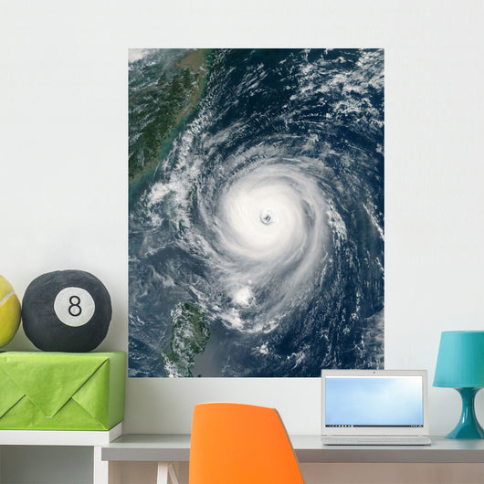 Typhoon Longwang Approaching Taiwan Wall Decal