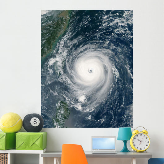 Typhoon Longwang Approaching Taiwan Wall Decal
