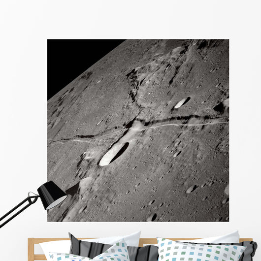 Oblique Moon's Surface Wall Decal