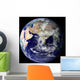 Full Earth Showing Europe Wall Decal Design 2