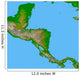 Topographic Central America Wall Decal