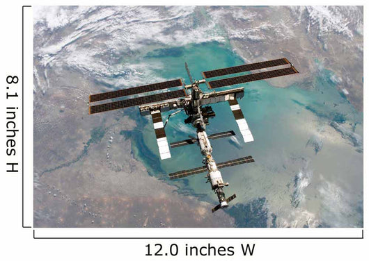 International Space Station Backdropped Wall Decal Design 1