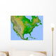 Topographic North America Wall Decal