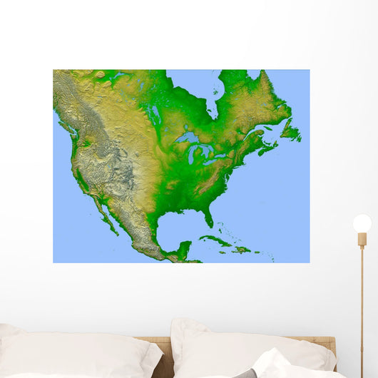 Topographic North America Wall Decal