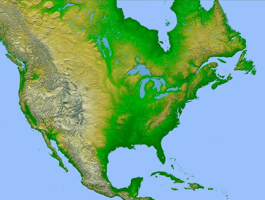 Topographic North America Wall Decal