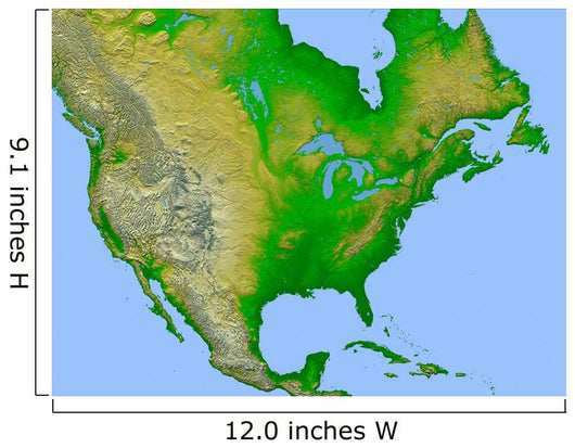 Topographic North America Wall Decal